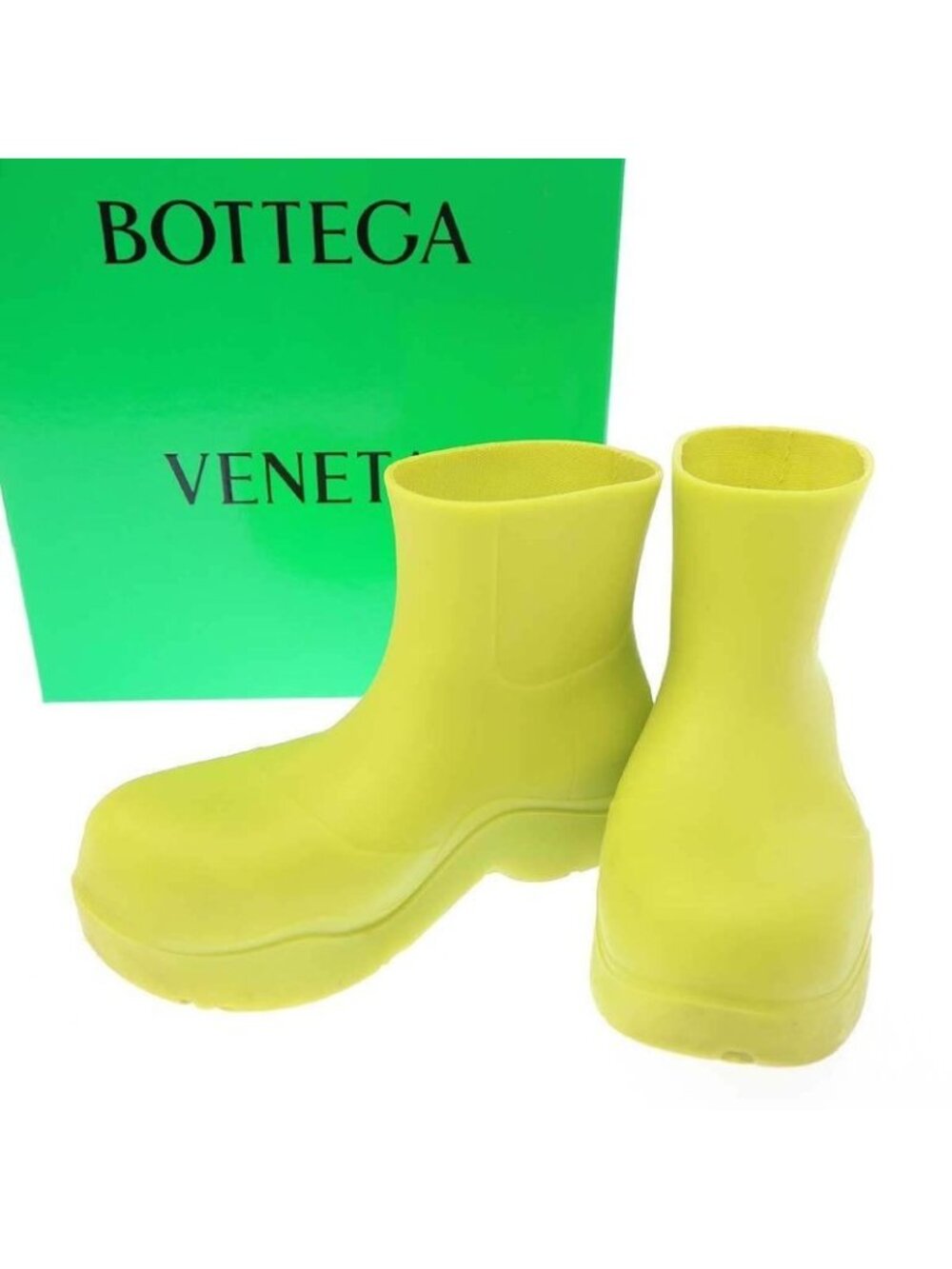 Bottega Veneta The Puddle Rubber Paddle Boots In Green 35